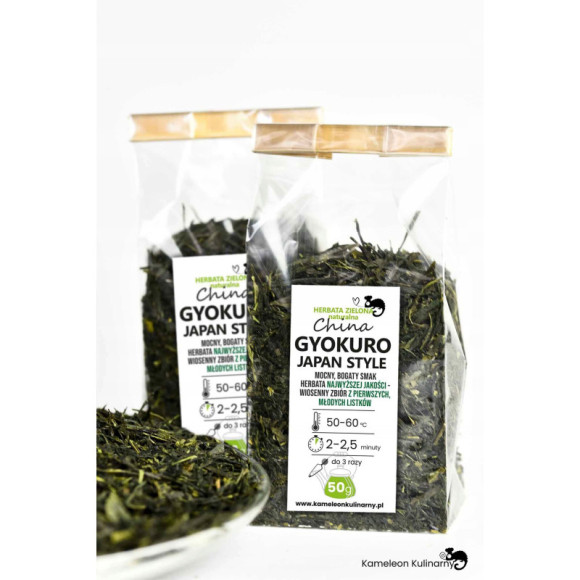 HERBATA ZIELONA GYOKURO wiosenny zbiór PREMIUM 50g HERBATA ZIELONA GYOKURO wiosenny zbiór PREMIUM 50g