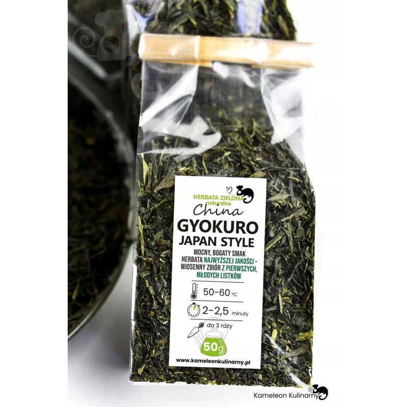 HERBATA ZIELONA GYOKURO wiosenny zbiór PREMIUM 50g