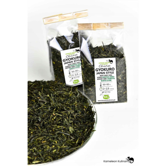 HERBATA ZIELONA GYOKURO wiosenny zbiór PREMIUM 50g HERBATA ZIELONA GYOKURO wiosenny zbiór PREMIUM 50g