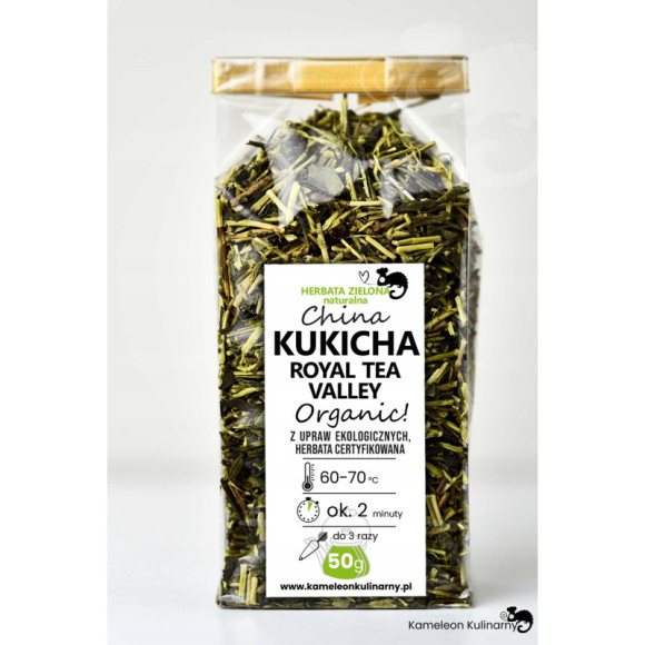 HERBATA ZIELONA KUKICHA Royal Tea organiczna 50g HERBATA ZIELONA KUKICHA Royal Tea organiczna 50g