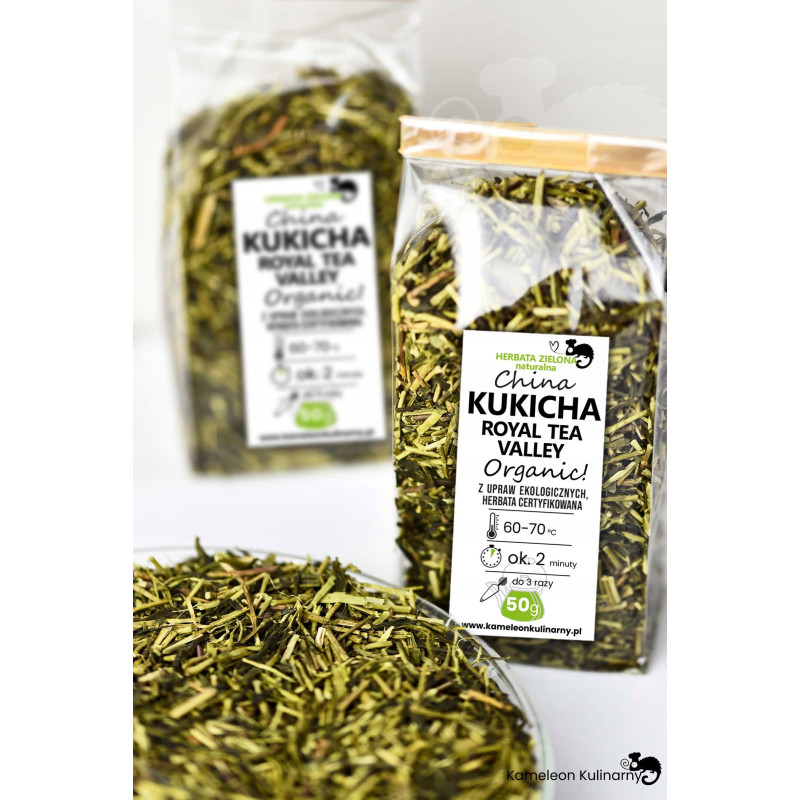 HERBATA ZIELONA KUKICHA Royal Tea organiczna 50g