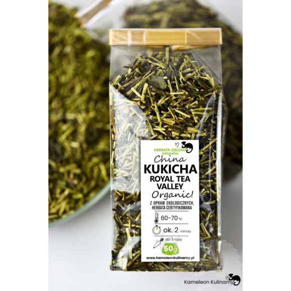HERBATA ZIELONA KUKICHA Royal Tea organiczna 50g HERBATA ZIELONA KUKICHA Royal Tea organiczna 50g