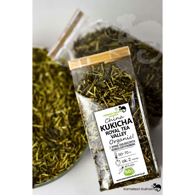 HERBATA ZIELONA KUKICHA Royal Tea organiczna 50g