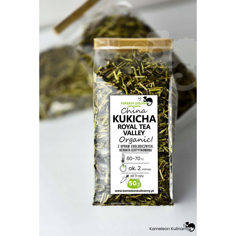 HERBATA ZIELONA KUKICHA Royal Tea organiczna 50g