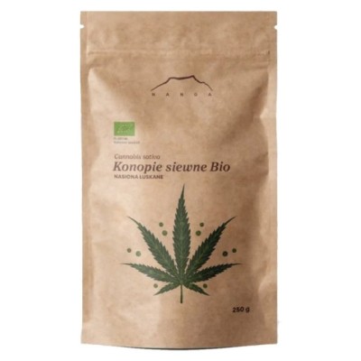 Nanga KONOPIE JADALNE siewne nasiona łuskane BIO 250g