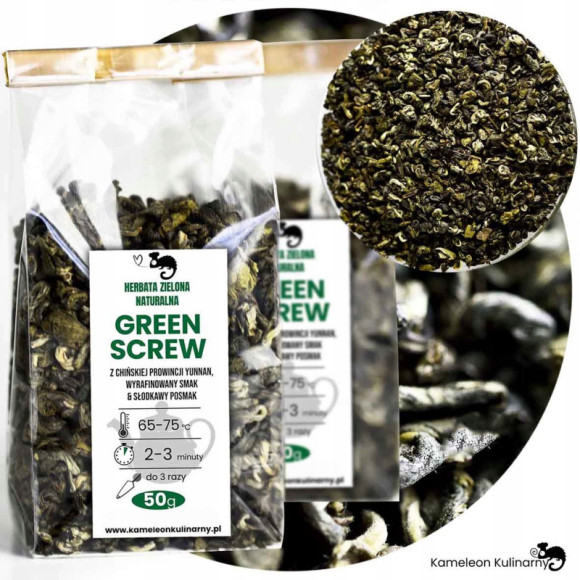 HERBATA ZIELONA naturalna GREEN SCREW wyjątkowa 50 HERBATA ZIELONA naturalna GREEN SCREW wyjątkowa 50