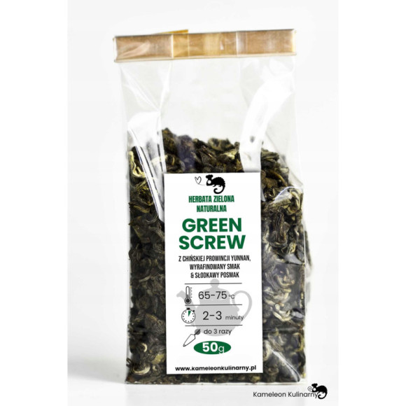 HERBATA ZIELONA naturalna GREEN SCREW wyjątkowa 50 HERBATA ZIELONA naturalna GREEN SCREW wyjątkowa 50