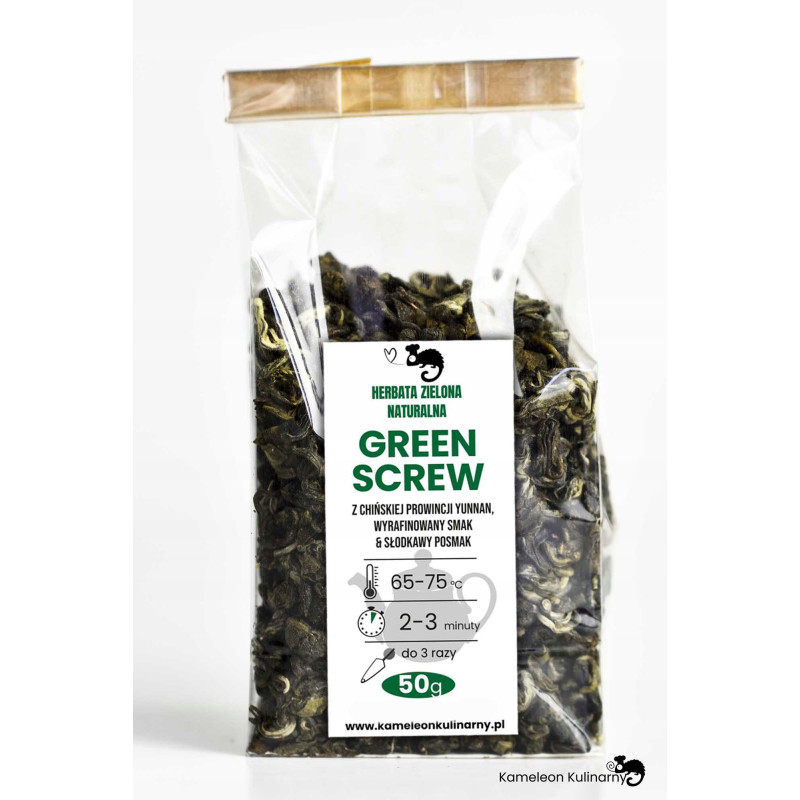 HERBATA ZIELONA naturalna GREEN SCREW wyjątkowa 50