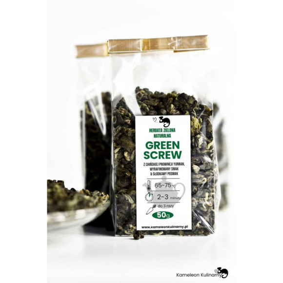 HERBATA ZIELONA naturalna GREEN SCREW wyjątkowa 50 HERBATA ZIELONA naturalna GREEN SCREW wyjątkowa 50