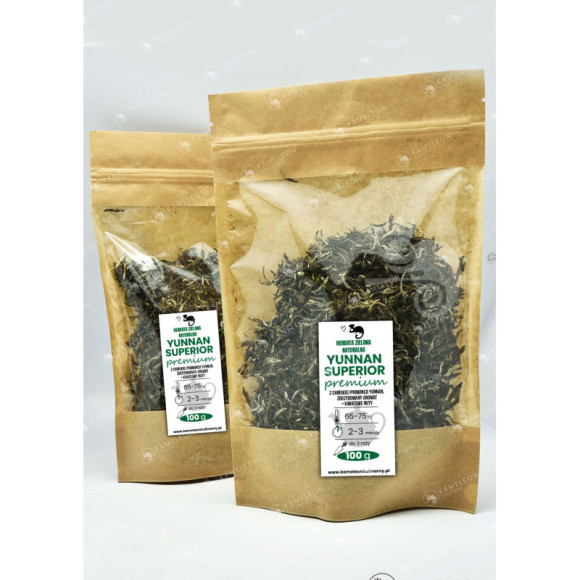 HERBATA ZIELONA NATURALNA liściasta sypana YUNNAN SUPERIOR PREMIUM 100g HERBATA ZIELONA NATURALNA liściasta sypana YUNNAN SUPERIOR PREMIUM 100g