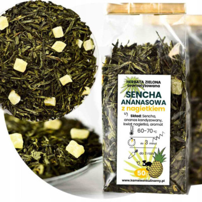 HERBATA ZIELONA SENCHA ANANASOWA ananas + nagietek
