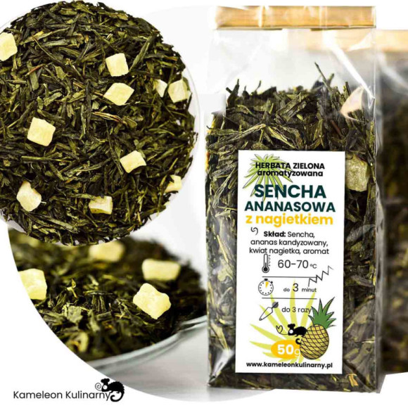 HERBATA ZIELONA SENCHA ANANASOWA ananas + nagietek HERBATA ZIELONA SENCHA ANANASOWA ananas + nagietek