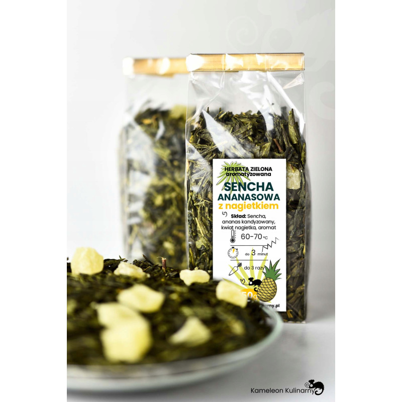 HERBATA ZIELONA SENCHA ANANASOWA ananas + nagietek