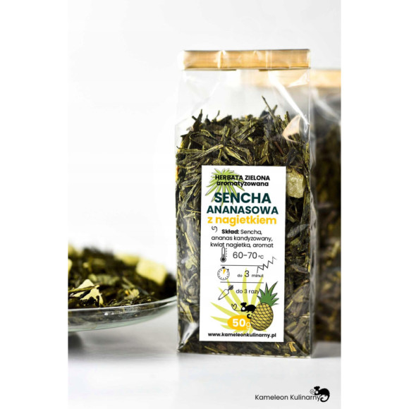 HERBATA ZIELONA SENCHA ANANASOWA ananas + nagietek HERBATA ZIELONA SENCHA ANANASOWA ananas + nagietek
