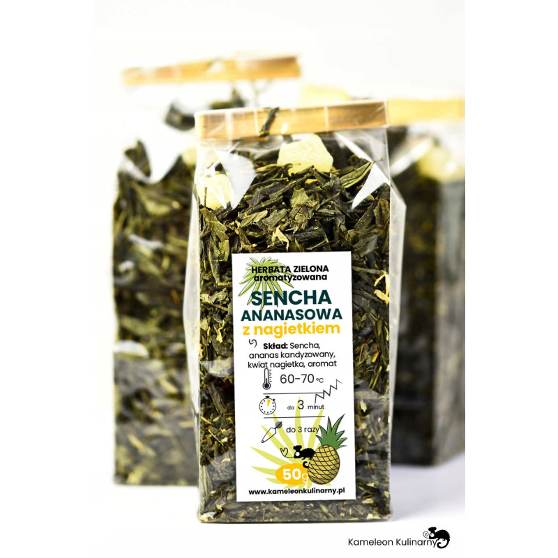 HERBATA ZIELONA SENCHA ANANASOWA ananas + nagietek
