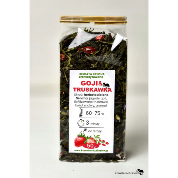 HERBATA zielona Sencha GOJI & TRUSKAWKA 50g HERBATA zielona Sencha GOJI & TRUSKAWKA 50g
