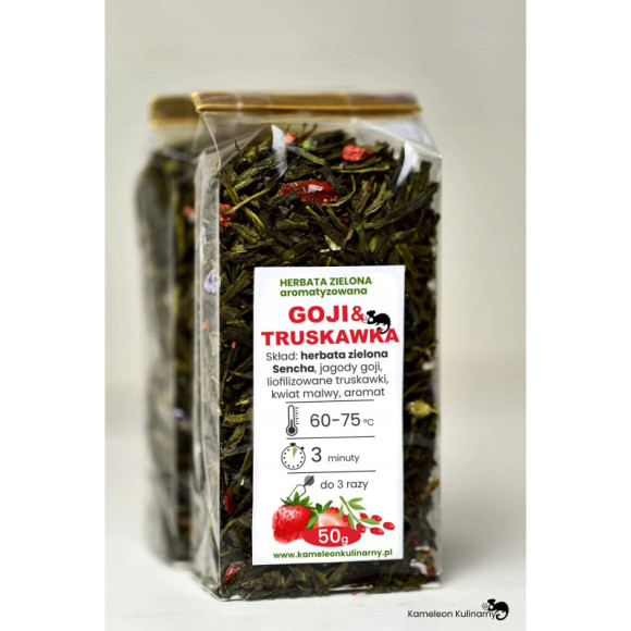 HERBATA zielona Sencha GOJI & TRUSKAWKA 50g HERBATA zielona Sencha GOJI & TRUSKAWKA 50g