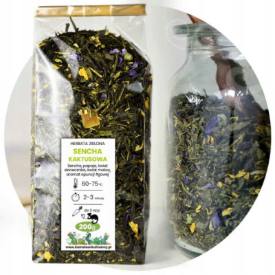 HERBATA zielona SENCHA KAKTUSOWA wyjątkowa 200g
