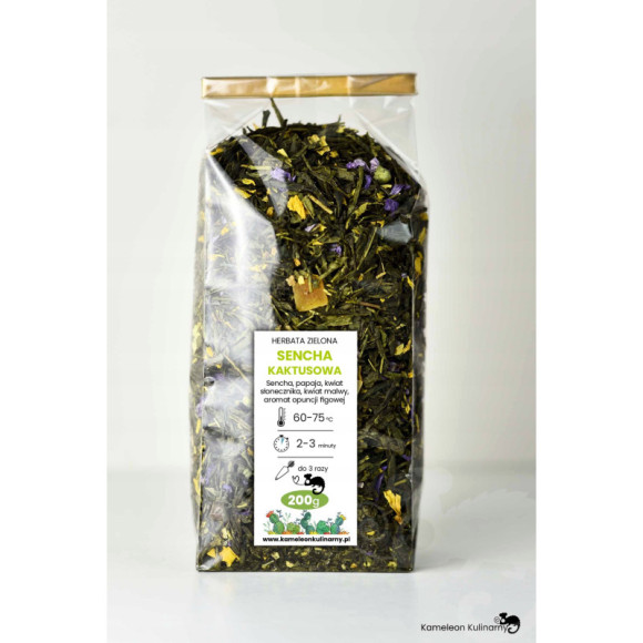 HERBATA zielona SENCHA KAKTUSOWA wyjątkowa 200g HERBATA zielona SENCHA KAKTUSOWA wyjątkowa 200g