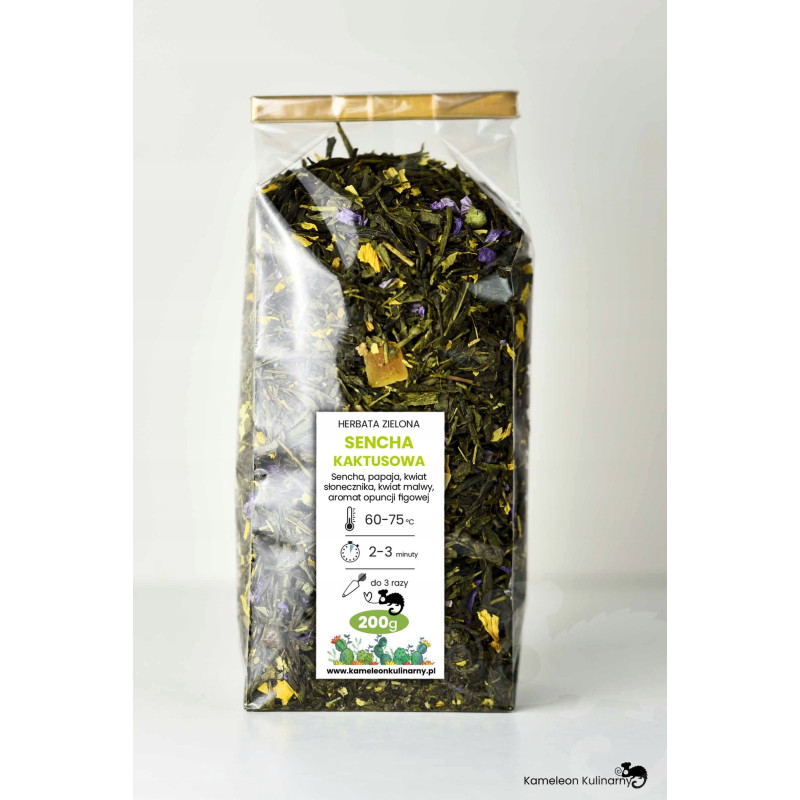 HERBATA zielona SENCHA KAKTUSOWA wyjątkowa 200g