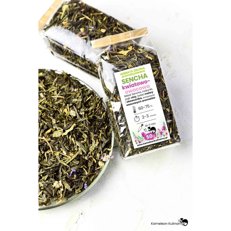 HERBATA zielona SENCHA KWIATOWO-OWOCOWA 50g
