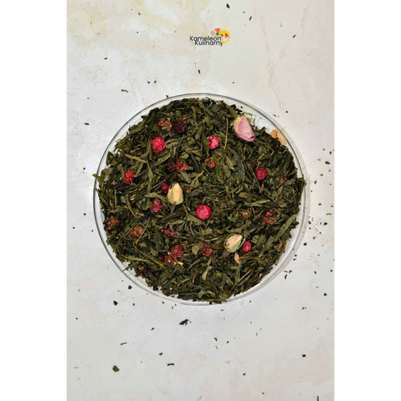 HERBATA ZIELONA SENCHA TRUSKAWKI & RÓŻA 50g HERBATA ZIELONA SENCHA TRUSKAWKI & RÓŻA 50g