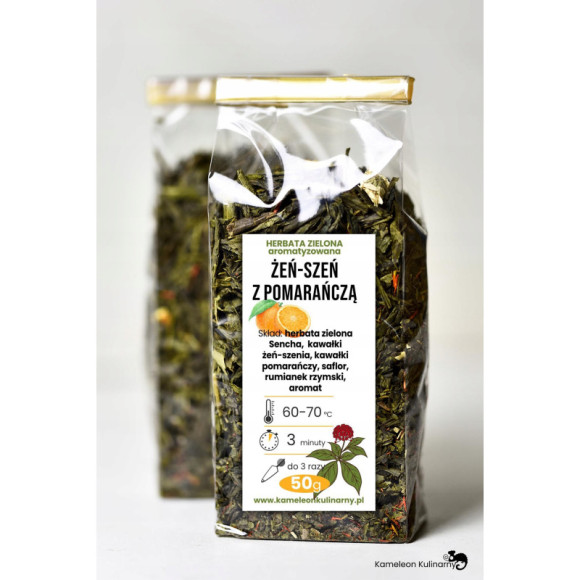 HERBATA zielona Sencha ŻEŃ-SZEŃ z POMARAŃCZĄ 50g HERBATA zielona Sencha ŻEŃ-SZEŃ z POMARAŃCZĄ 50g