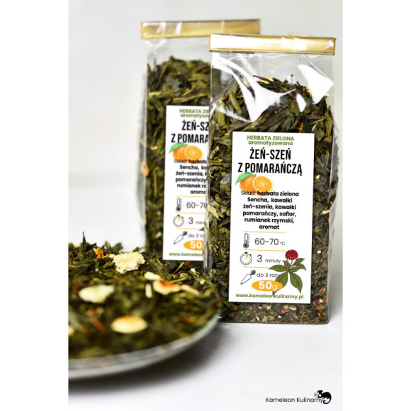 HERBATA zielona Sencha ŻEŃ-SZEŃ z POMARAŃCZĄ 50g HERBATA zielona Sencha ŻEŃ-SZEŃ z POMARAŃCZĄ 50g