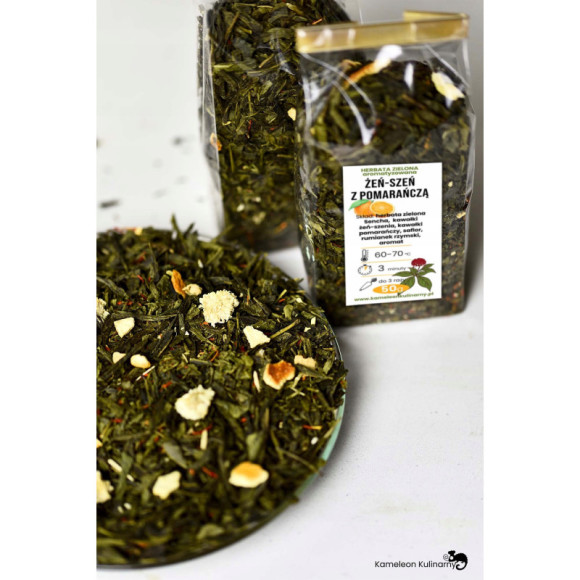HERBATA zielona Sencha ŻEŃ-SZEŃ z POMARAŃCZĄ 50g HERBATA zielona Sencha ŻEŃ-SZEŃ z POMARAŃCZĄ 50g