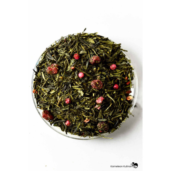 HERBATA zielona Sencha ŻURAWINOWA z truskawką 50g HERBATA zielona Sencha ŻURAWINOWA z truskawką 50g