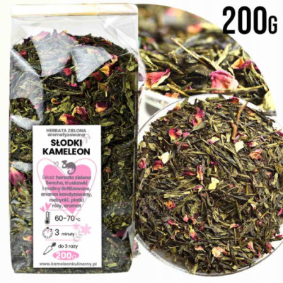HERBATA zielona SŁODKI KAMELEON wyjątkowa 200g