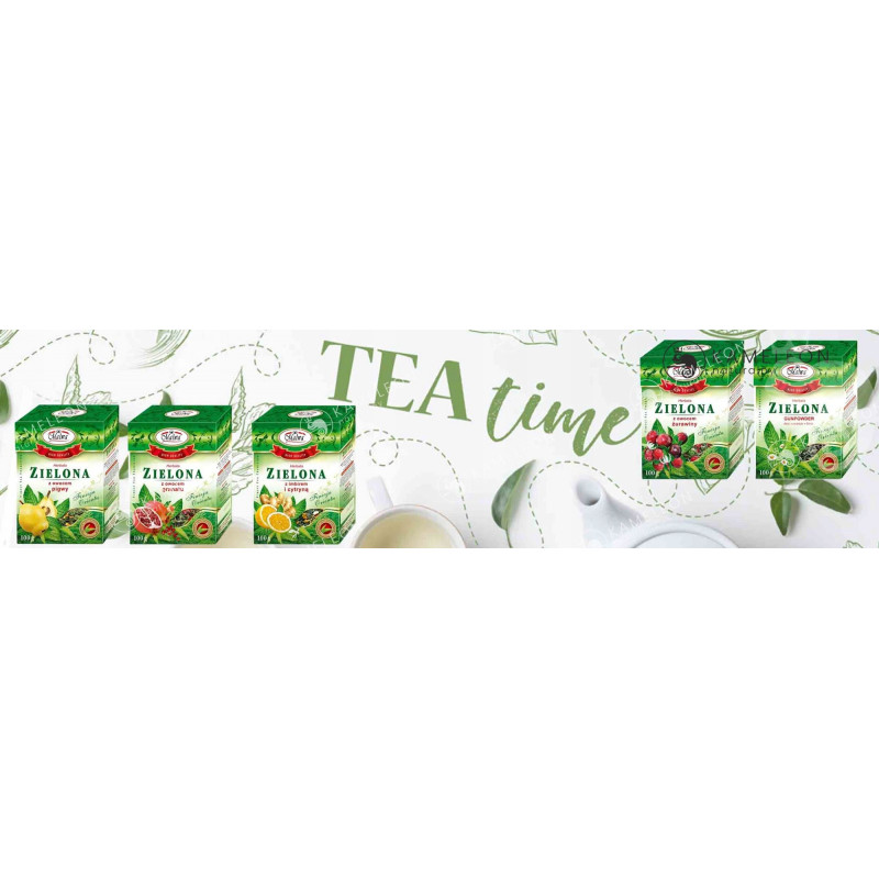 MALWA HERBATA PREMIUM ZIELONA SMAKOWA CYTRYNA I IMBIR trawa cytrynowa 100g