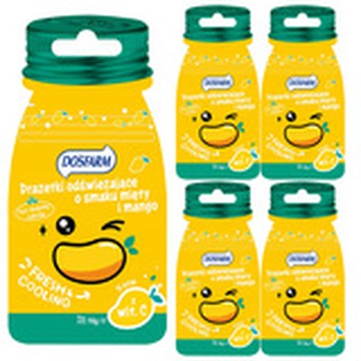 Dosfarm DRAŻE ODŚWIEŻAJĄCE mango mięta SORBITOL WITAMINA C