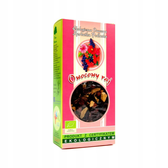 Dary Natury HERBATKA EKOLOGICZNA OWOCOWY RAJ 100g Dary Natury HERBATKA EKOLOGICZNA OWOCOWY RAJ 100g