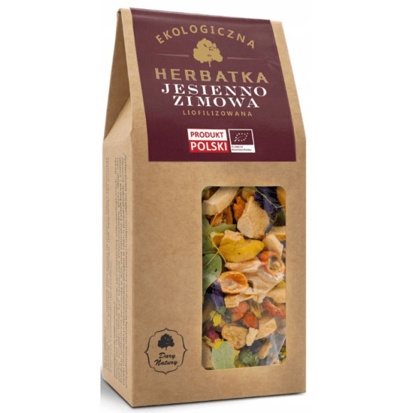 eko HERBATKA JESIENNO ZIMOWA liofilizowana Ziołowo Owocowa 50g DARY NATURY eko HERBATKA JESIENNO ZIMOWA liofilizowana Ziołowo Owocowa 50g DARY NATURY