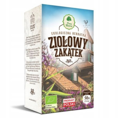 EKO ZIOŁOWY ZAKĄTEK herbatka ekologiczna 50g 25 saszetek po 2g DARY NATURY