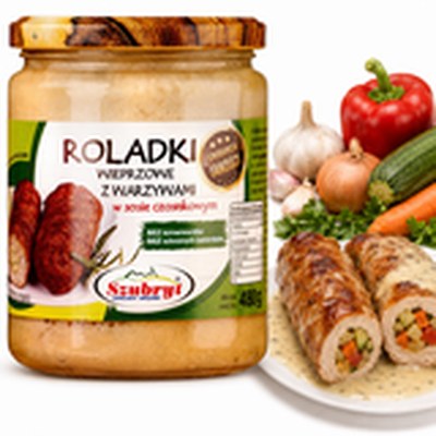 Szubryt ROLADKI Z NADZIENIEM WARZYWNYM W SOSIE CZOSNKOWYM