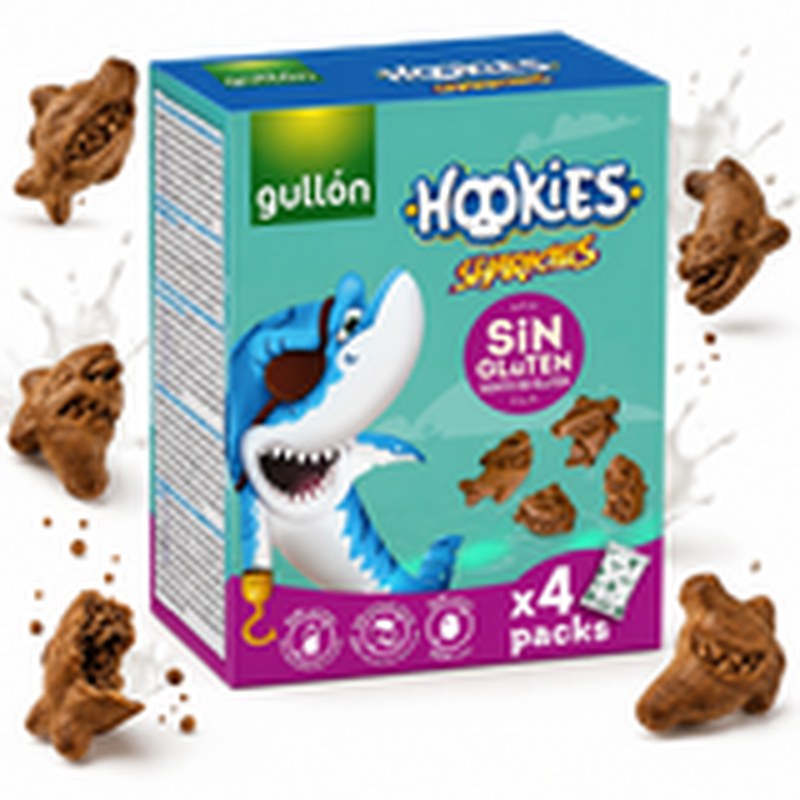 Gullón SHARKIES CIASTECZKA KAKAOWE bezglutenowe REKINY