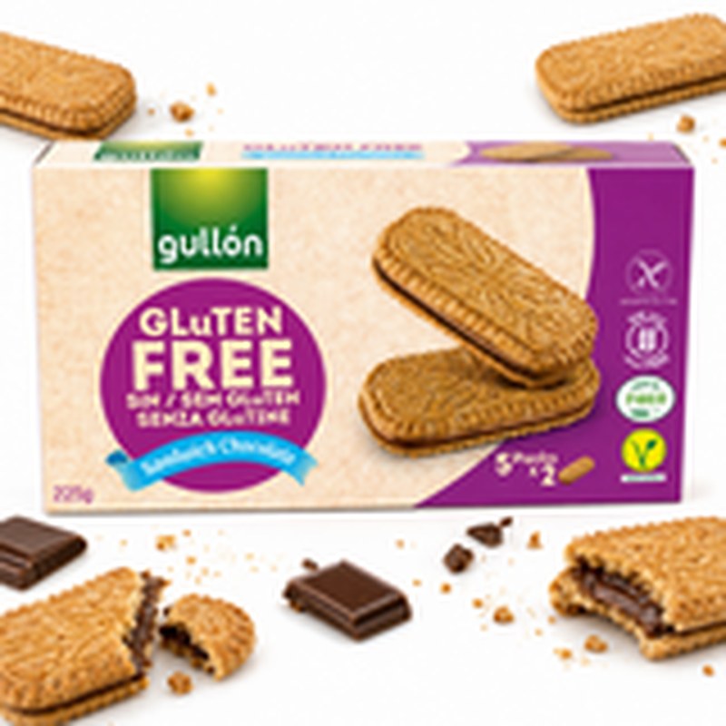 Gullón SANDWICH CHOCOLATE CIASTECZKA Z GORZKĄ CZEKOLADĄ