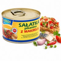 Łosoś Ustka SAŁATKA PIKANTNA Z MAKRELĄ i łososiem 170g