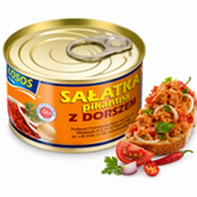 Łosoś Ustka SAŁATKA PIKANTNA Z DORSZEM pełnowartościowe