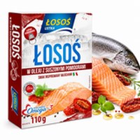 Łosoś Ustka ŁOSOŚ atlantycki W OLEJU Z SUSZONYMI POMIDORAMI