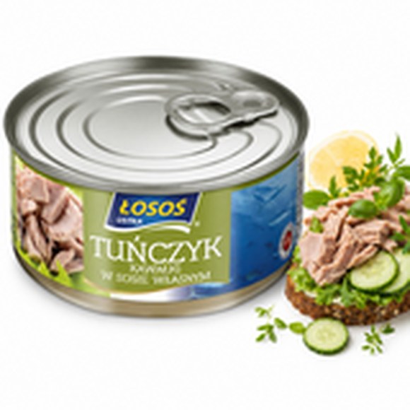 Łosoś Ustka TUŃCZYK KAWAŁKI W SOSIE WŁASNYM źródło białka