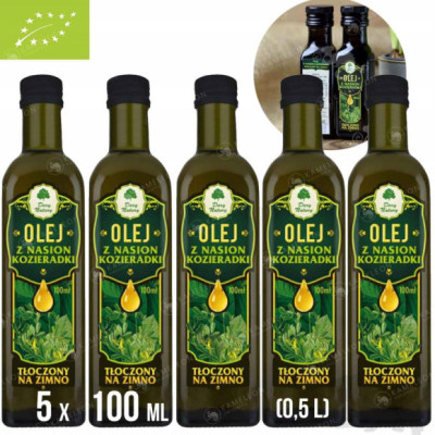 OLEJ Z NASION KOZIERADKI tłoczony na zimno 5x 100ml DARY NATURY