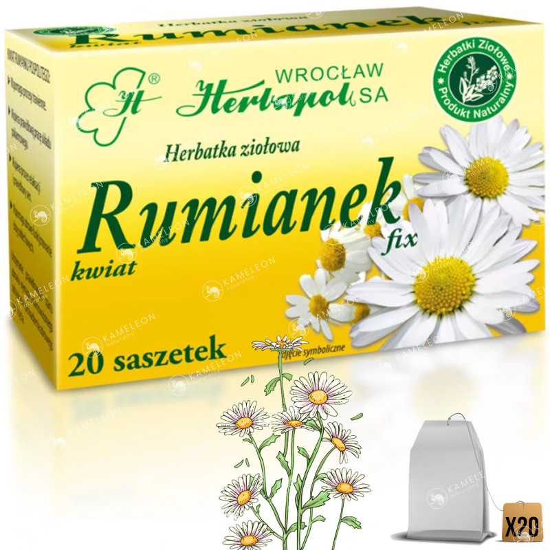 Herbapol ZIOŁA RUMIANEK KWIAT trawienie relax x20