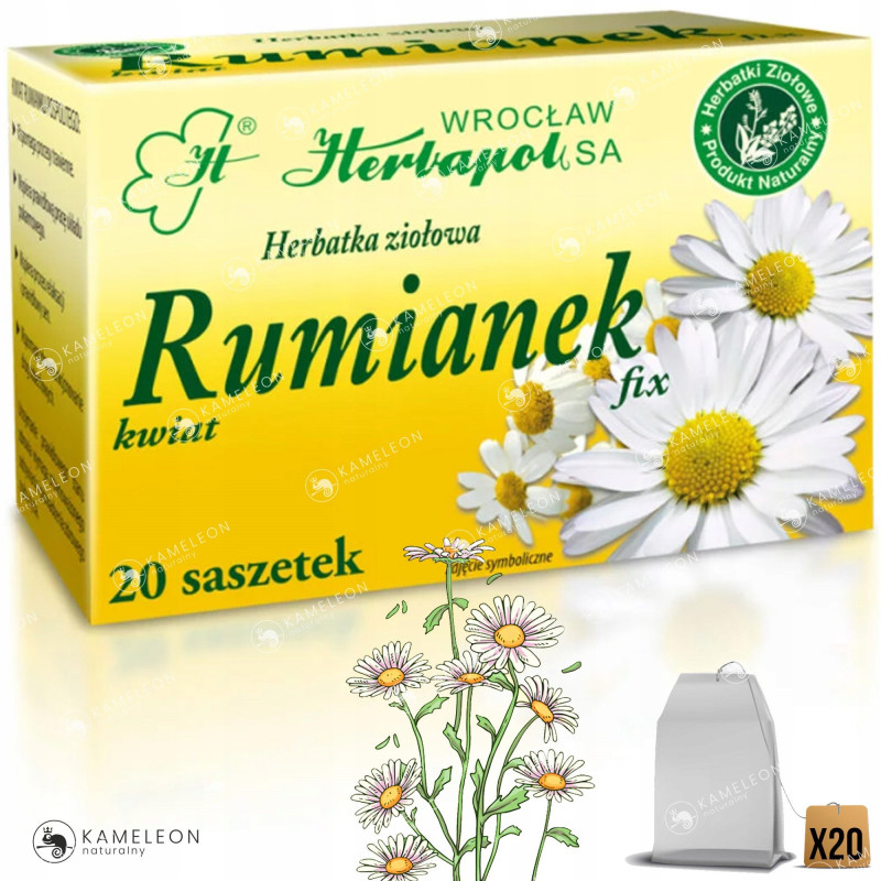 Herbapol ZIOŁA RUMIANEK KWIAT trawienie relax x20