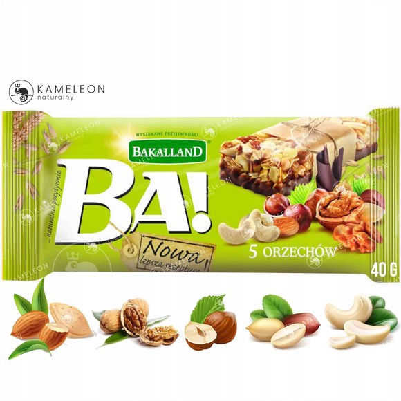 BAKALLAND BA Zdrowy BATON ZBOŻOWY mix smaków 21szt