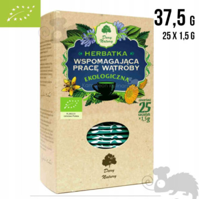 HERBATKA WSPOMAGAJĄCA PRACĘ WĄTROBY Wątroba eko 25sasz 37G DARY NATURY