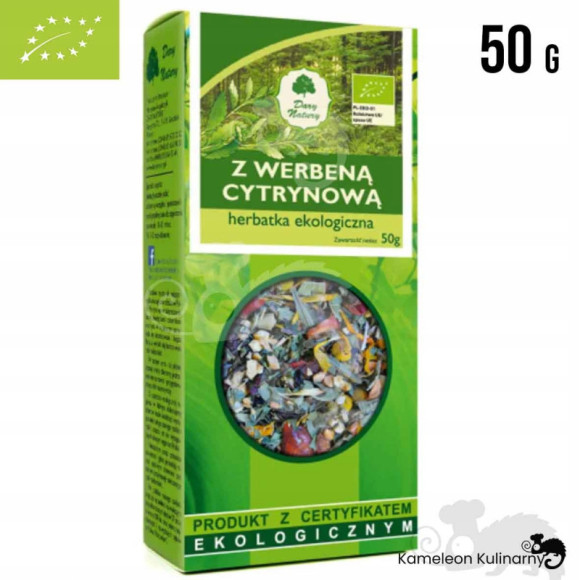 herbatka Z WERBENĄ CYTRYNOWĄ WERBENA CYTRYNOWA eko 50g DARY NATURY herbatka Z WERBENĄ CYTRYNOWĄ WERBENA CYTRYNOWA eko 50g DARY NATURY