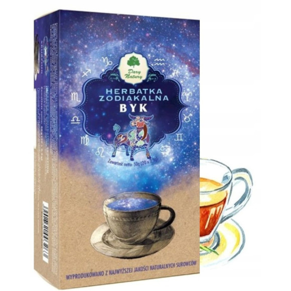 HERBATKA zodiakalna BYK 20.04-22.05 prezent 50g saszetki DARY NATURY HERBATKA zodiakalna BYK 20.04-22.05 prezent 50g saszetki DARY NATURY